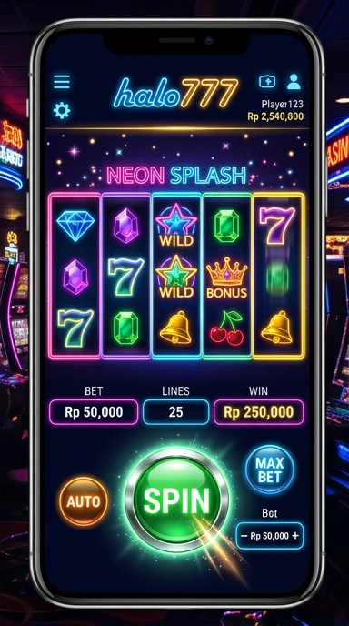 Screenshot aplikasi halo777 menunjukkan proses pencarian aplikasi yang cepat.